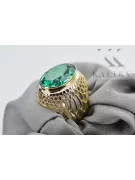 Smaragd 14k žluté zlato  Vintage Jewlery vrc089y